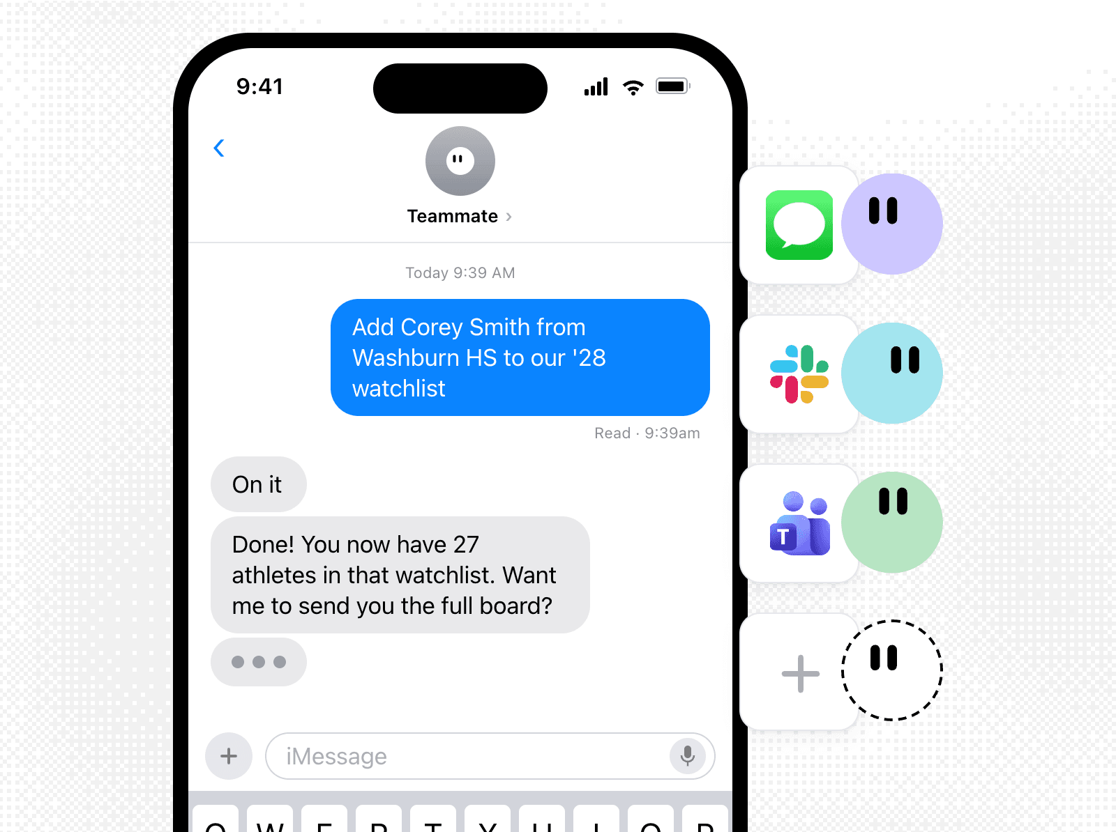 AI Teammates interface preview